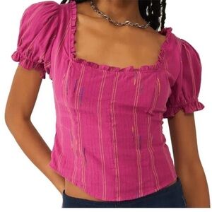 NWT Free People Serotonin Corset Style Top